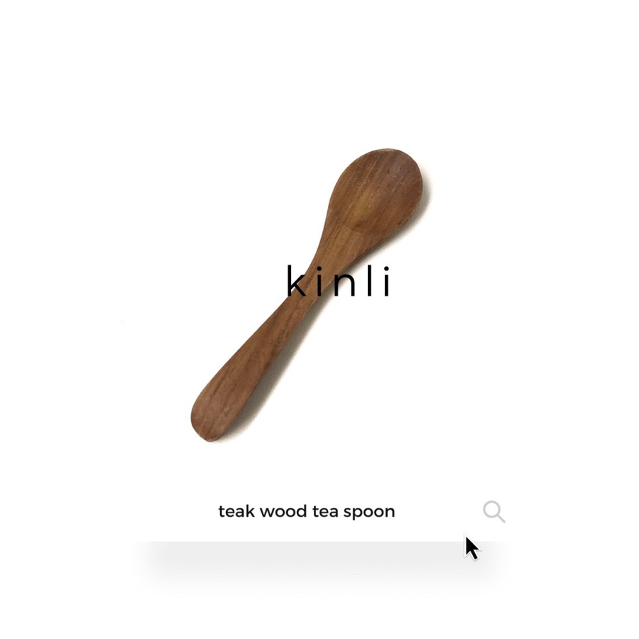 sendok teh kopi bumbu kayu jati round wooden tea spoon coffee spoon