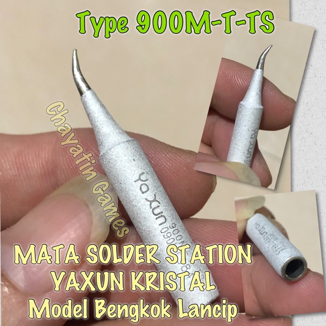 Mata Solder Station Kristal ORI YAXUN 900M-T-TS Bengkok Lancip