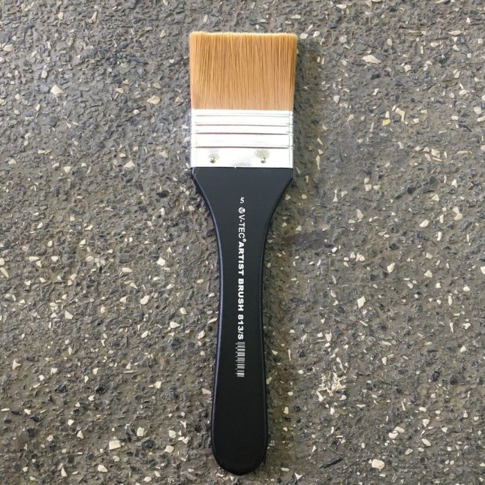 

tyvf Brush Kuas gagang pendek Merk V Tec 813S Decoupage Nilon