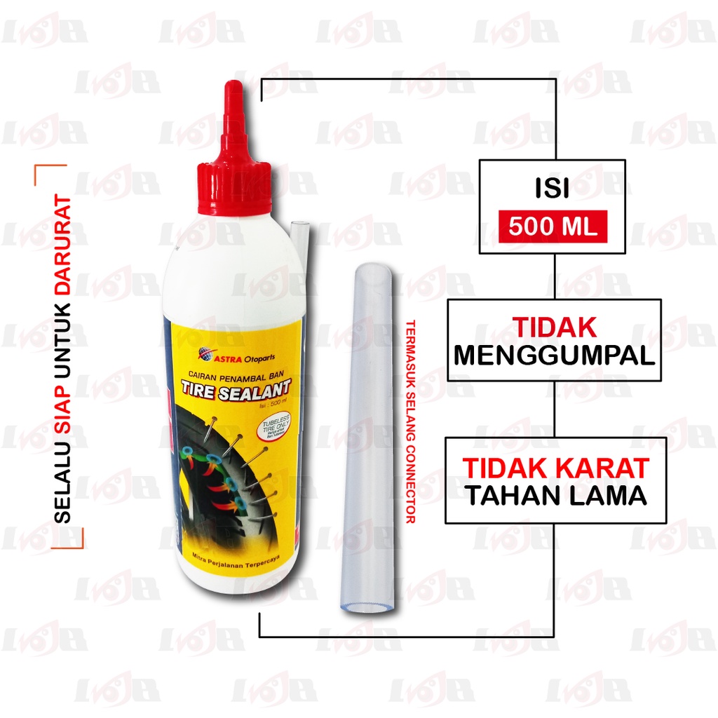 ASPIRA Cairan Anti Bocor 500ml Tambal Ban Tubeles Tire Sealant Motor Mobil Anti Ranjau Paku Protech