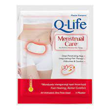 PLESTER KOMPRES NYERI HAID | Q-LIFE MENSTRUAL CARE 1 PCS | PEREDA NYERI HAID