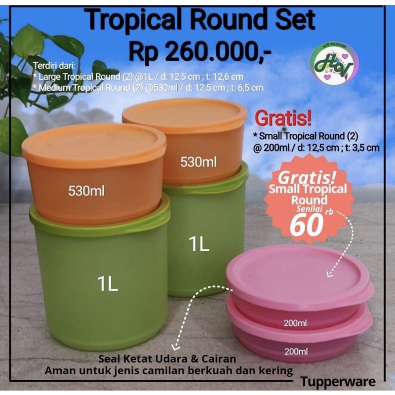 tropical round set