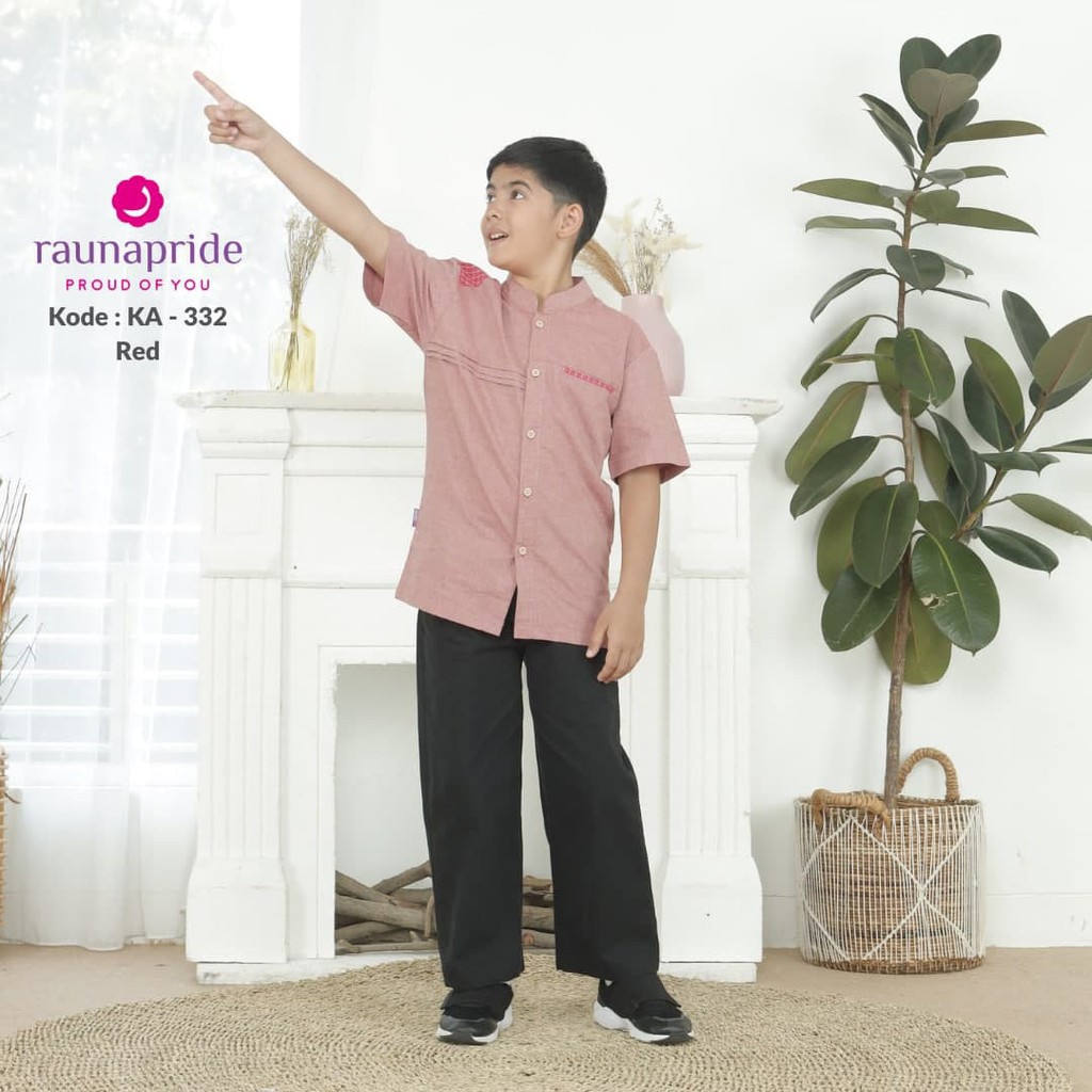 KOKO ANAK RAUNA TERBARU KA 332 WARNA MAROON SET CELANA
