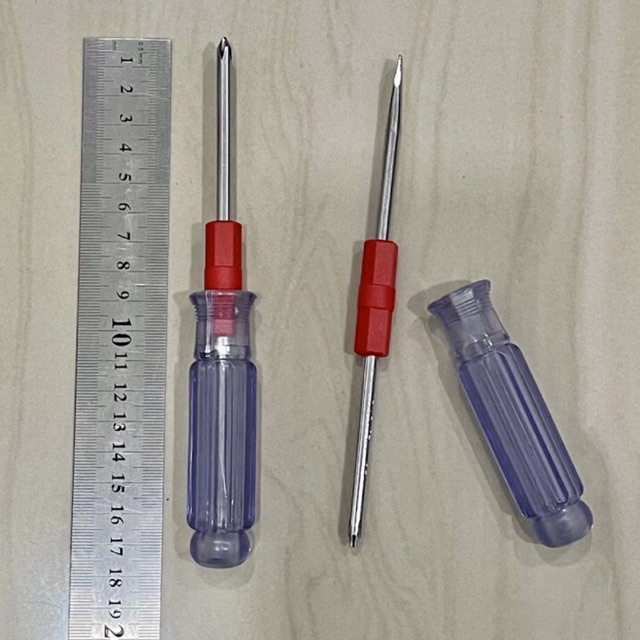 Obeng 2 way 65 obeng cabut 18cm obeng bolak balik obeng + / - 6"inci 2arah gemuk 5mili srewdriver 2w