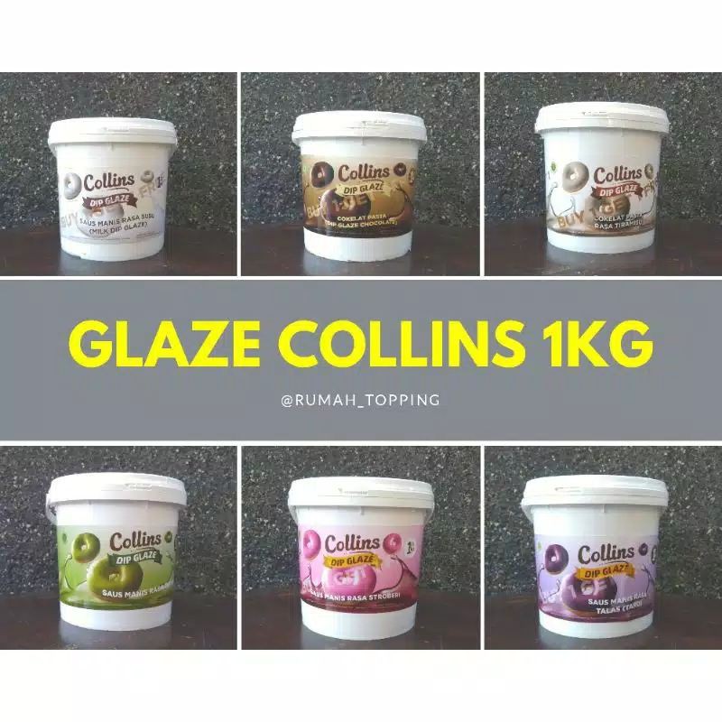 

Promo Terlaris Dip Glaze Collins 200gr / Topping Olesan Selai / Colatta / Goldenfil / Donat