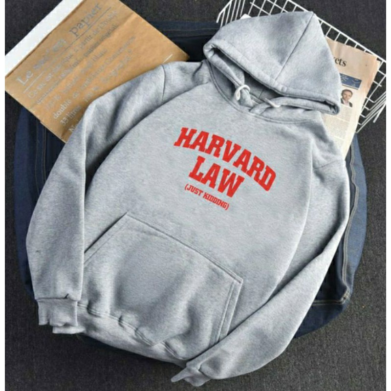 S - XXXXXL(6XL) Hoodie HARVARD LAW BIG SIZE Jaket Pria Wanita OVERSIZE Sweatshirt Harvard School of Law Unisex S M L XL XXL XXXL 4XL 5XL 6L Street Style Fleece Premium Abu Abu Muda Grey Hitam Putih