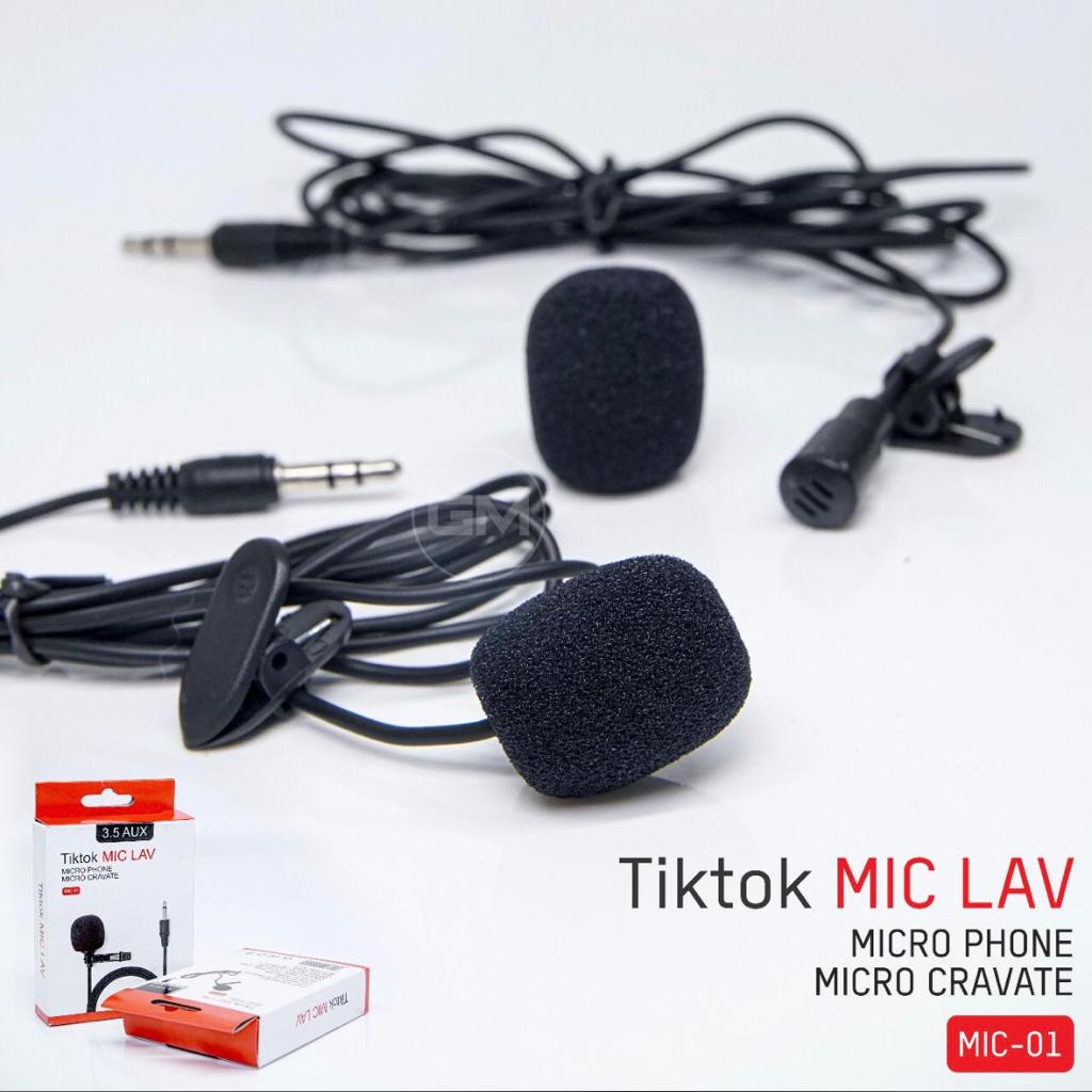 Mic Clip on TikTok Lav 3.5mm aux - Mic jepit