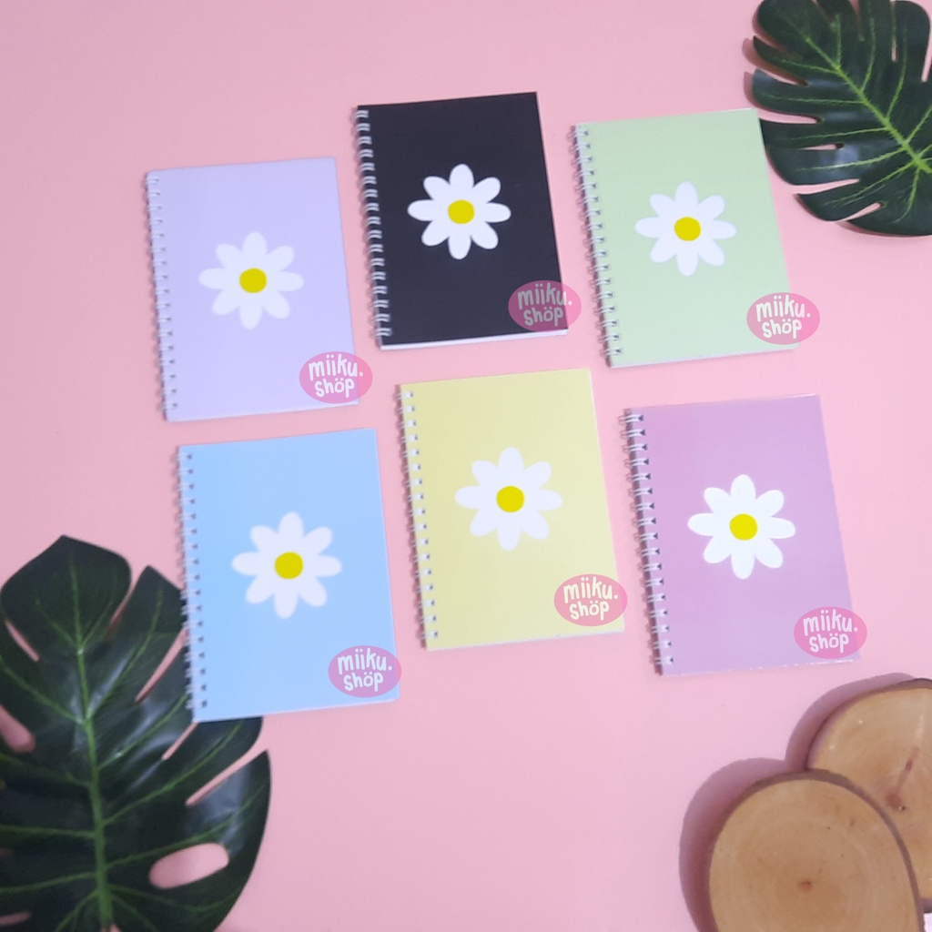 

NOTEBOOK RING MOTIF / BUKU CATATAN RING / BUKU TULIS RING AESTHETIC FLOWER