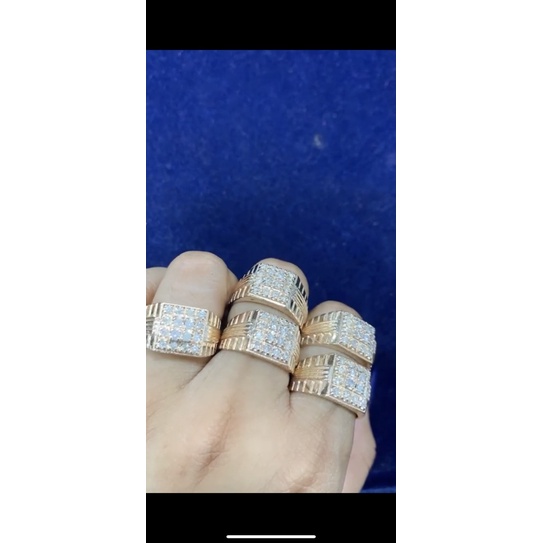 cincin laki mata 4 tingkat berlian asli