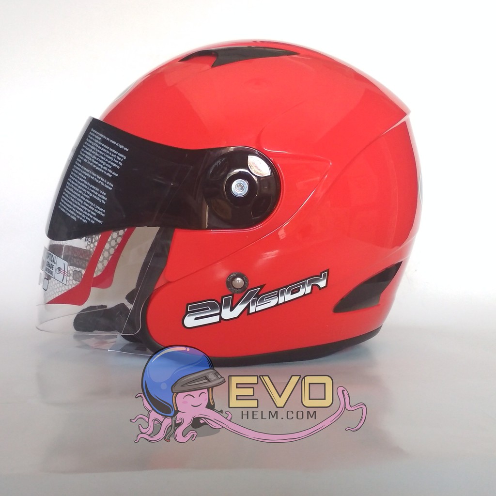 HELM KYT 2 VISION SOLID - FIRE RED