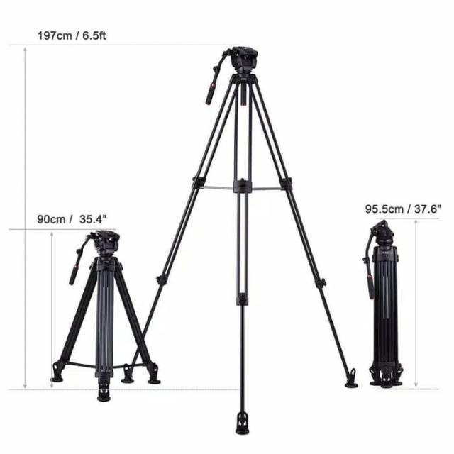 Kingjoy VT-3500 / VT3500 + VT-3530 / VT3530 Professional Tripod Video