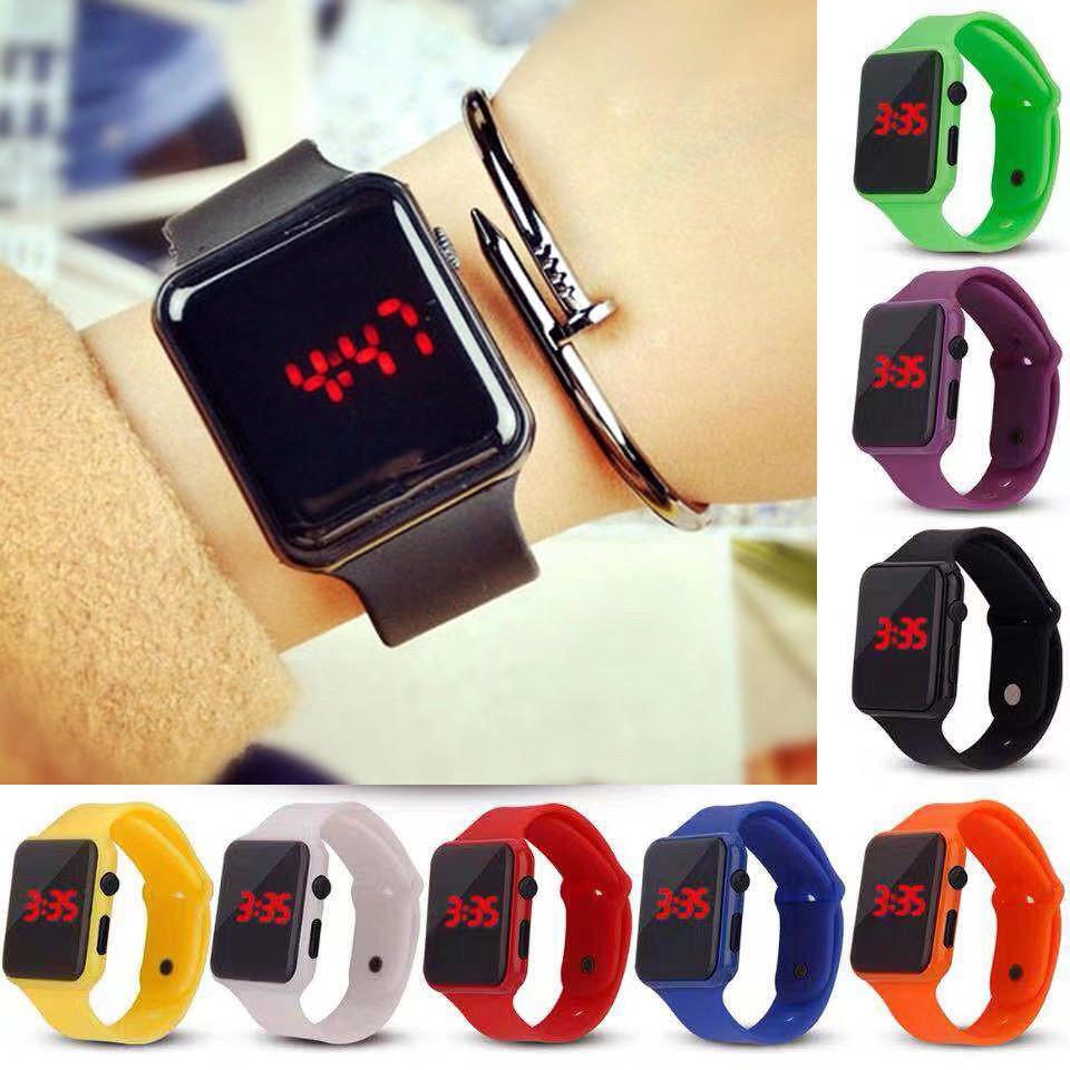 COD JAM TANGAN LED DIGITAL FASHION KISD&amp;TEENAGER(REMAJA) DISPLAY WATCH ELEKTRONIK IMPORT LED WANITA PRIA  RUBBER DIGITAL WATCH MURAH BERKUALITAS