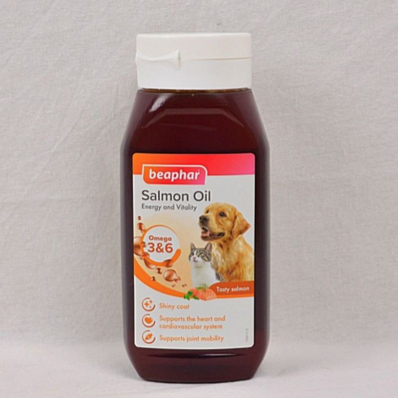 Beaphar Salmon Oil for Dog Cat Omega 3/6 vitamin bulu minyak Salmon Anjing Kucing 425ml