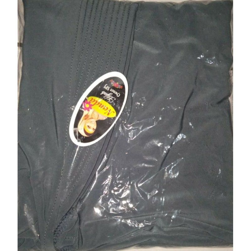 Hijab Jilbab Instan Bergo Syari Jersy Super Jersi korea Import Polos Hamidah-Abu tua