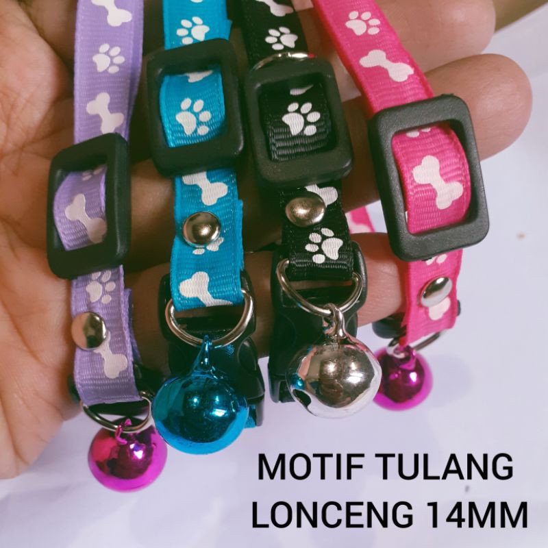kalung kucing motif tulang