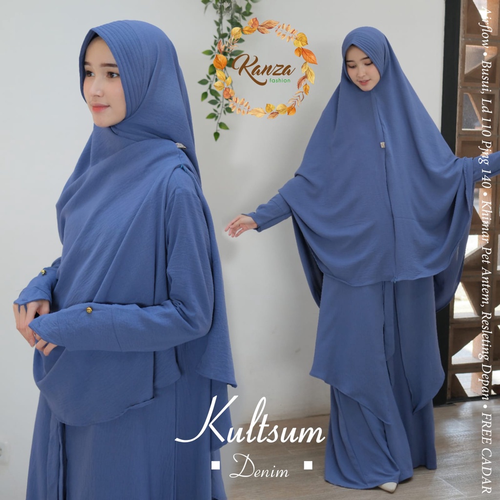 KULTSUM syari muslim airflow original produk by kanzafashion