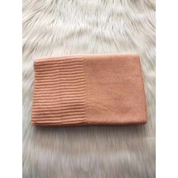 PASMINA RAJUT GLITTER PREMIUM/ PASHMINA RAJUT GLITTER/ HIJAB RAJUT GLITTER/ cocok tuk pengantin dan acara formal-PEACH