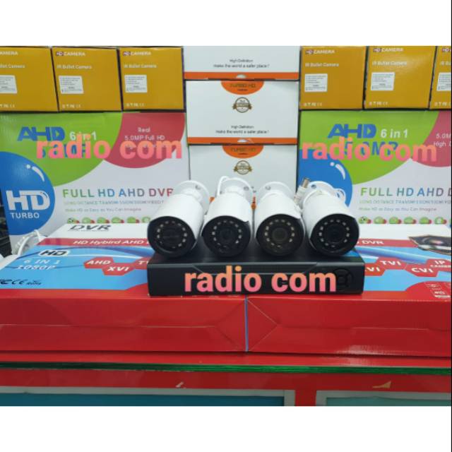 Paket cctv 4 camera 5mp turbo hd ir sony 1080p lengkap siap pasang