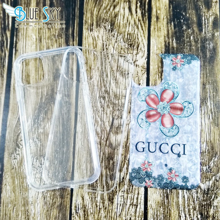 CASING SOFTCASE HARDCASE ANTICRACK BENING MOTIF GUCCI IPHONE 11