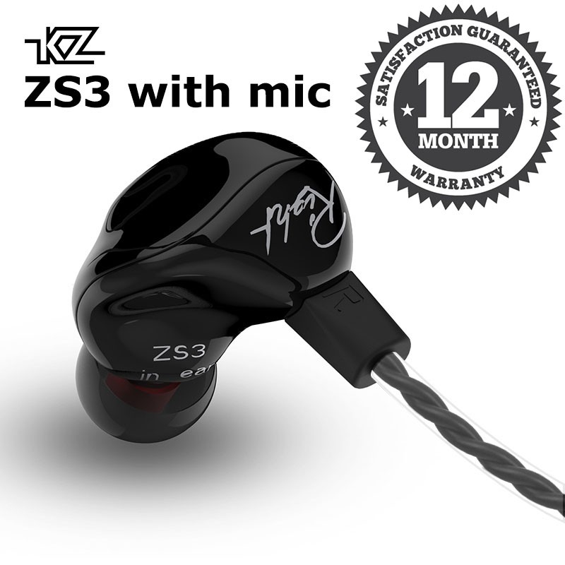 Knowledge Zenith Earphones KZ ZS3 With Mic