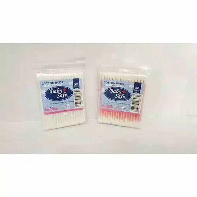 BABY SAFE Cotton buds / korek kuping Baby Safe 50-100sticks/ PEMBERSIH TELINGA