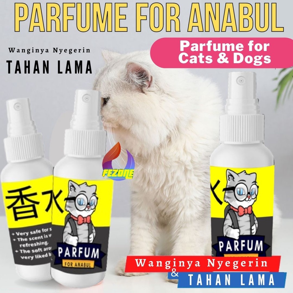 Parfum Kucing Mengharumkan dan Melembutkan Bulu tanpa Lepek Premium Wangi Tahan Lama Anti Bakteri FEZONE