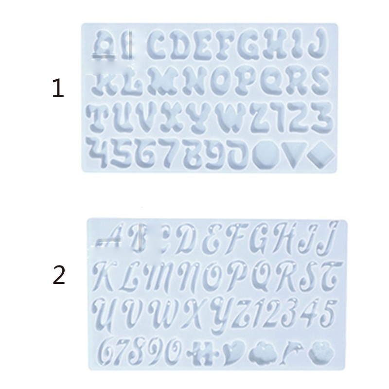 Siy Cetakan Resin Epoksi Bentuk Alfabet Bahan Silikon Untuk Gantungan Kunci / Perhiasan