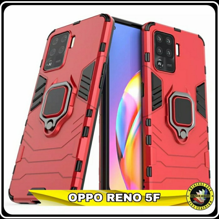 Casing Oppo Reno 5F Hard case Reno5F Iring Magnetic Slim Armor Robot