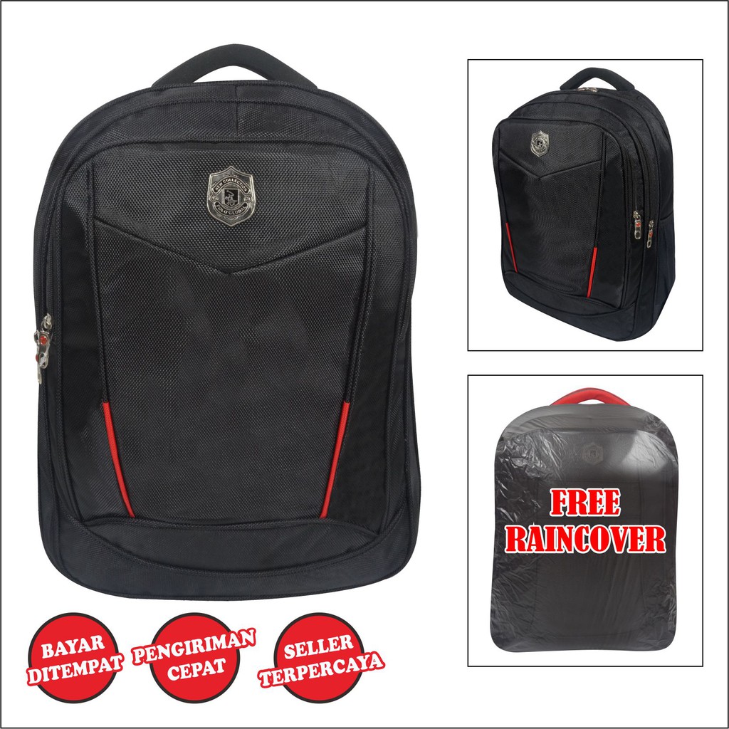 PG 9825 - Tas Ransel Punggung Laptop Polo Pria Wanita Unisex Bahan Waterprood Ukuran 18 Inch