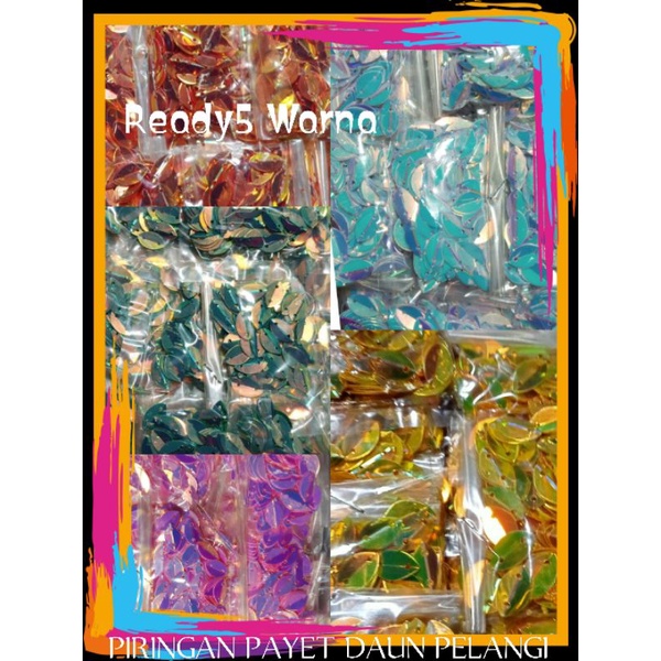 Piringan Payet Kebaya Daun Pelangi -+ 100 biji
