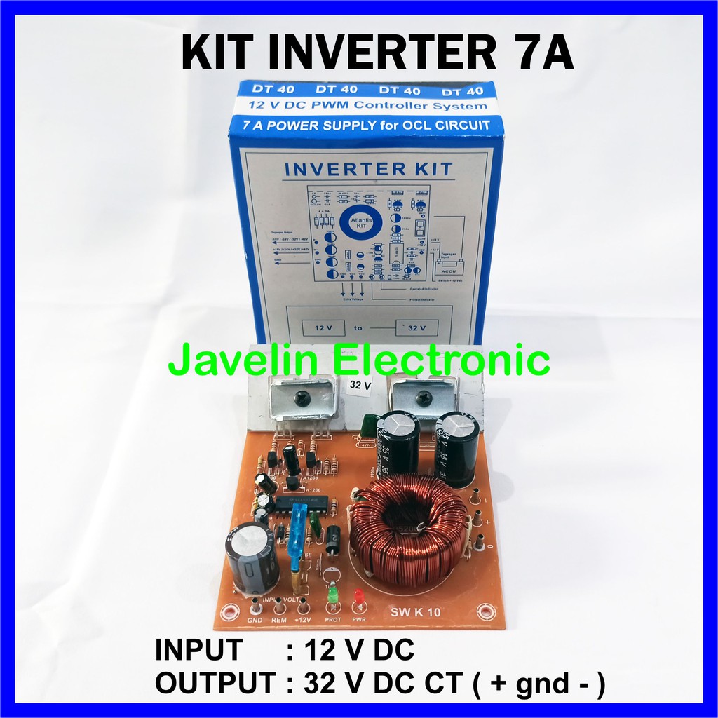 Jual Kit Inverter DC 12 Volt ke DC 32 Volt CT - Converter 12V DC to 32V ...
