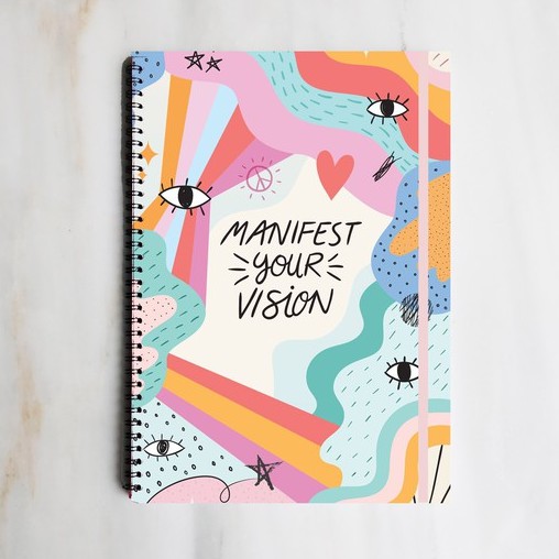 

MANIFEST YOUR VISION Aesthetic Spiral Ruled Notebook Diary Journal Buku Tulis Catatan Sekolah Kuliah
