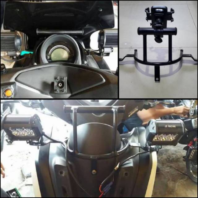 Breket Lampu Dudukan GPS - Holder Hp Buat Motor Yamaha Nmax