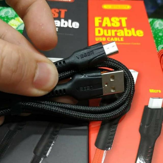Kabel data fast charging micro USB universal veger 100cm VP-14 VP14 original mantul USB veger
