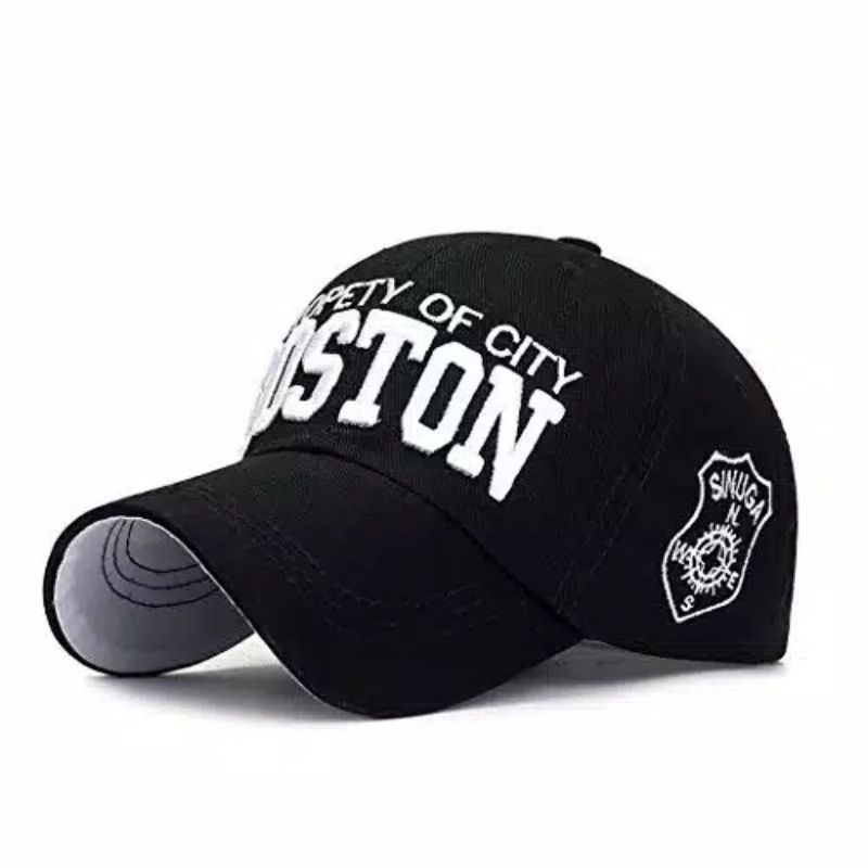 COD topi baseball B boston red sox topi baseball cap pria wanita topi Bordir BOSTON quality premium