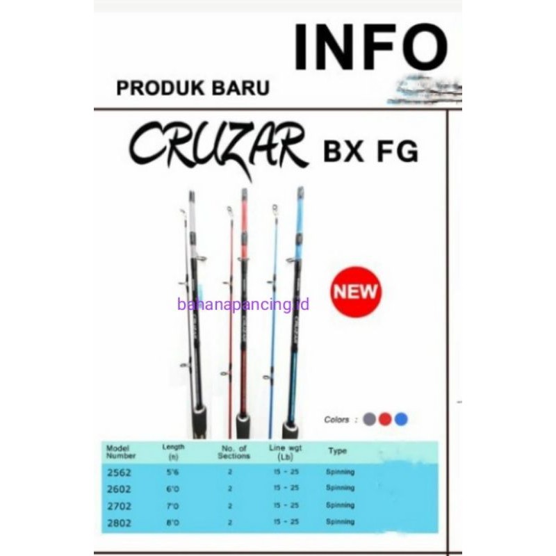 JORAN PANCING SAMBUNG 2 SHIMANO CRUZAR BX FG 2562, 2602 & 2702