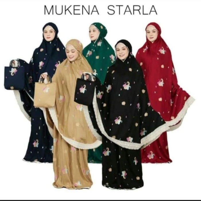 Mukena Bordir Dewasa Katun Rayon Starla/Mukena Bordir