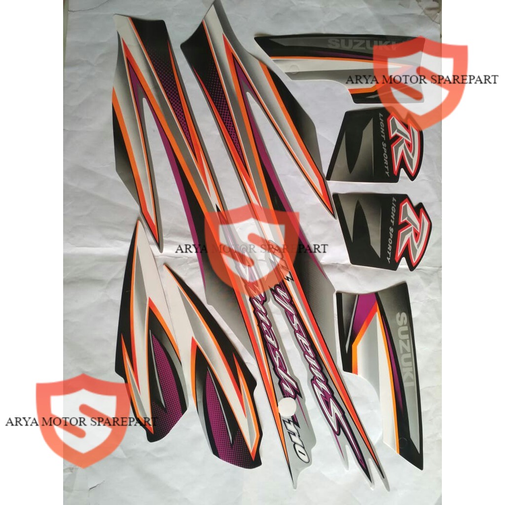 stiker striping smash 110 R 2005 silver hitam