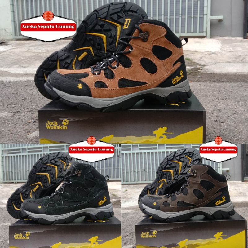 Sepatu Jack Wolfskin Olahraga Outdoor Style Pria Gunung Hiking Sneakers