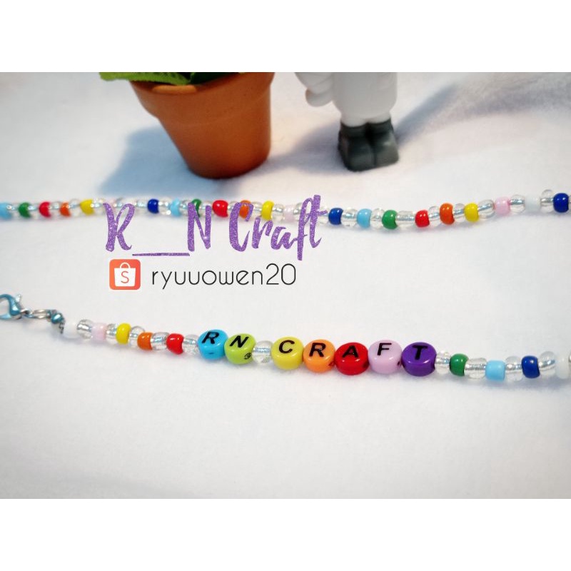 Strap masker nama / Strap masker nama anak/ Tali masker nama anak dan de