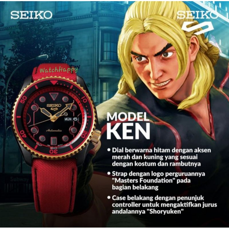 Seiko 5 SRPF20K1 SRPF21K1 SRPF19K1 SRPF23K1 SRPF24K1 SRPF17K1 StreetFighter SRPF20K SRPF20 Model Ken