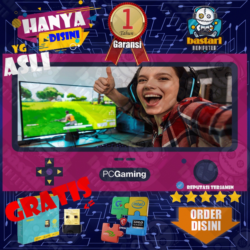 komputer gaming full set prosesor core i7 pc rakitan desktop storage