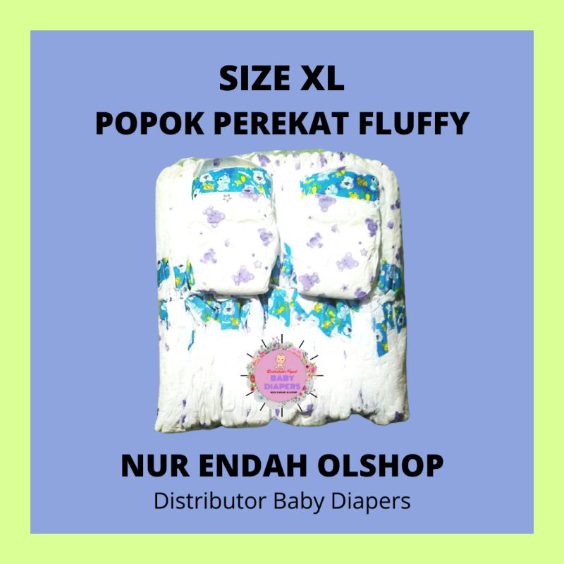 SIZE XL FLUFFY POPOK PEREKAT REPACK NON KEMASAN MERK MURAH, PAMPERS BAYI BABY DIAPERS, POPOK CURAH