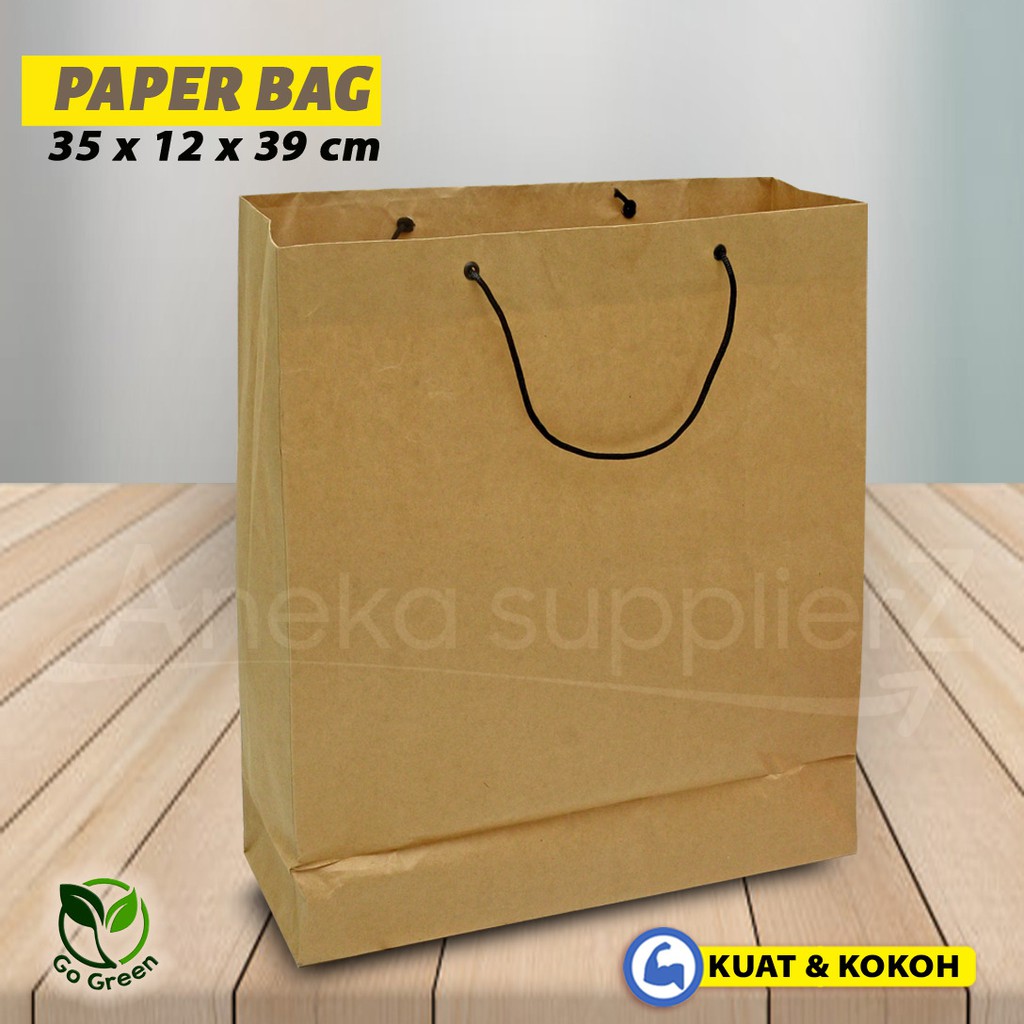 

Paper Bag Polos - Paper Bag | 35x12x39 cm - COKLAT (10 pcs)