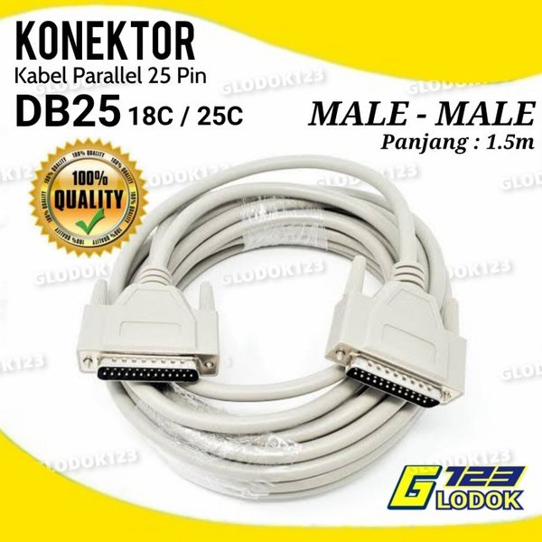 Kabel Cable LP Printer Paralel Serial DB25 18C 25C Epson LX-300