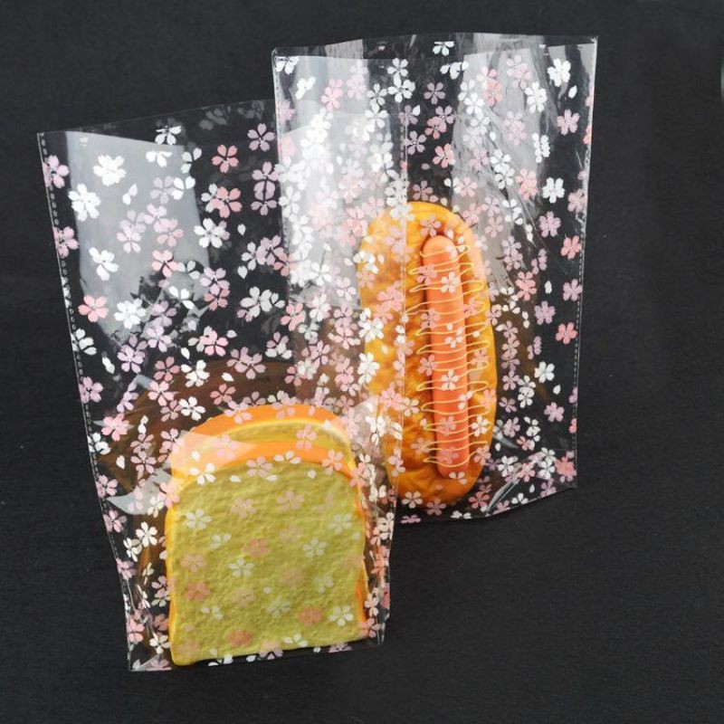 plastik roti sisir / plastik cookies ,roti manis,burger,isi 25 pcs motif bunga