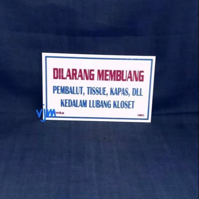 

Sign label acrylic dilarang membuang pembalut 15x9cm, plat akrilik, sign board akrilik