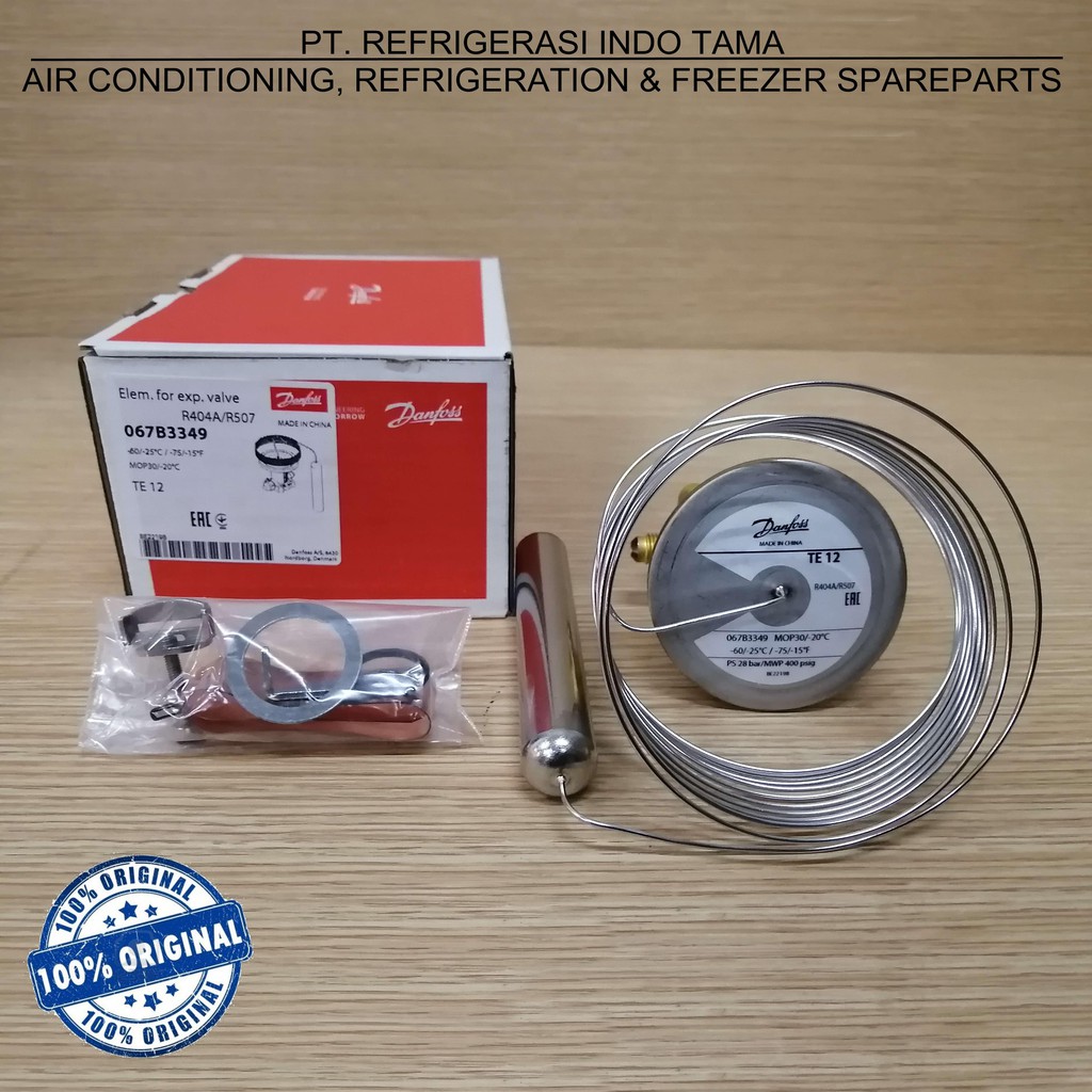 Jual R404A / R507 TES 12 / TE 12 MOP 067B3349 Expansion Valve DANFOSS