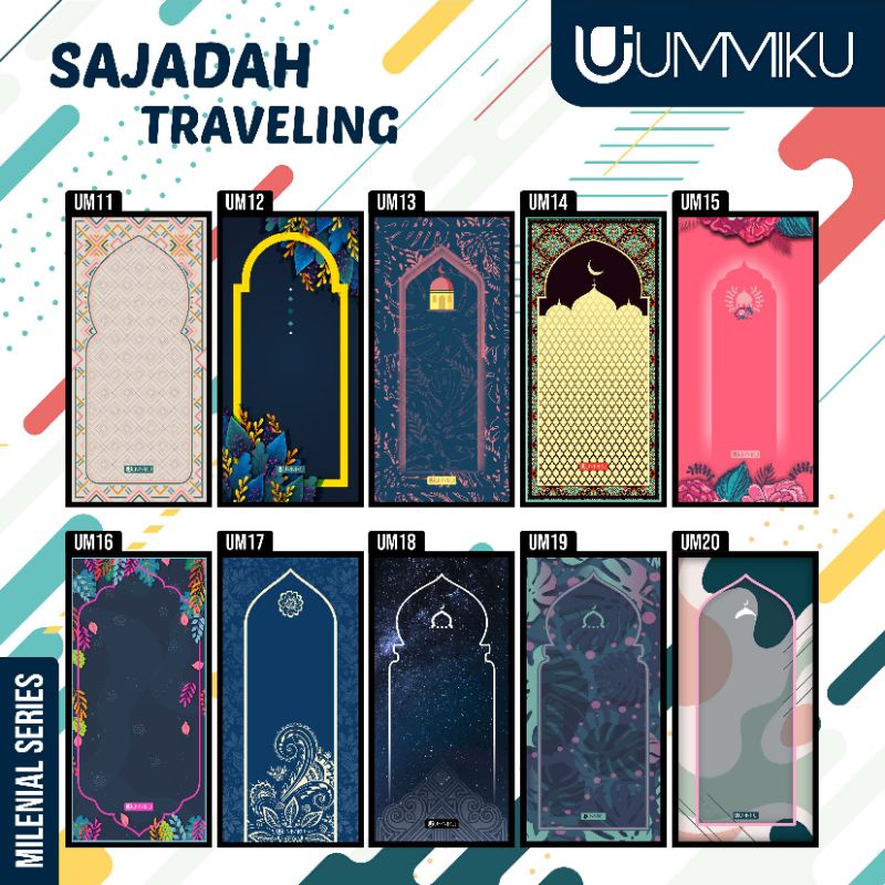 UMMIKU - Sajadah Travel Milenial Free Pouch