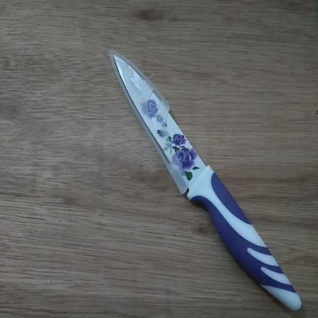 Pisau Dapur  Keramik  Tajam Motif  Bunga Kitchen Knife 